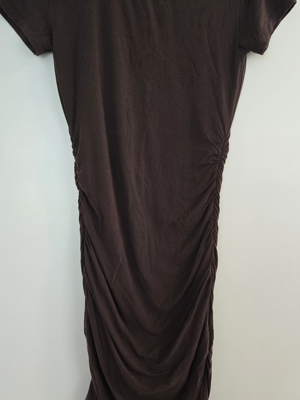 Babaton Brown Crewneck Tee Dress
